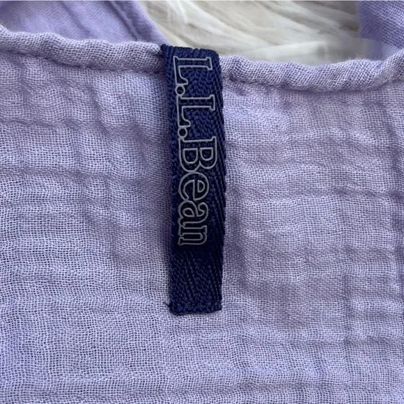 L.L. Bean French Lilac Purple Gauze Wrap Cover Up Lightweight Shawl - Picture 5 of 14